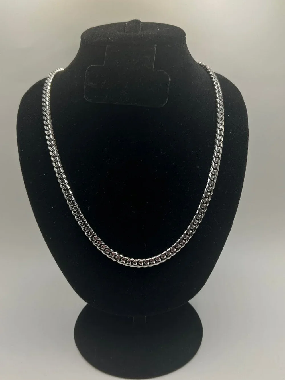 Cuban Chain Real Silver 6mm 24 Inch Stainless Steel Plated Durable Unisex